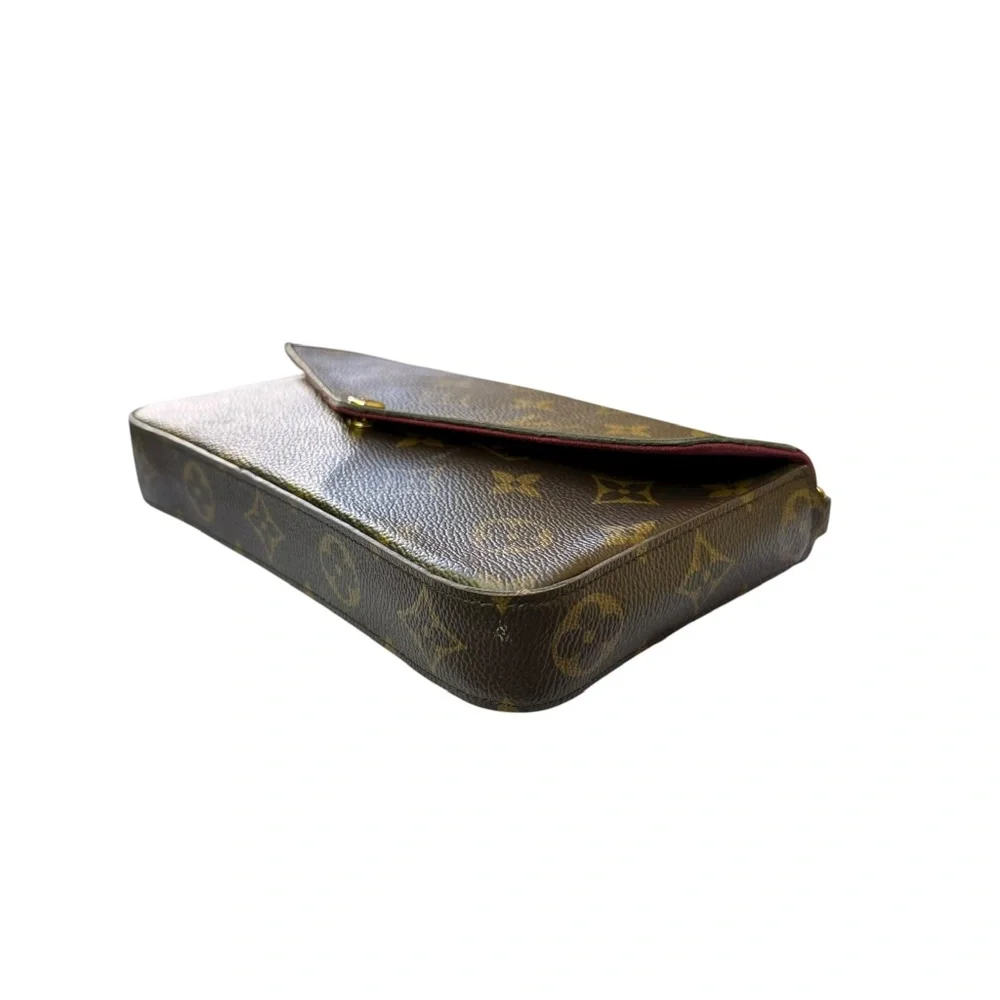 Genuine LOUIS VUITTON Pochette Felicie Monogram Canvas Clutch Bag Authenticated - Picture 8 of 16